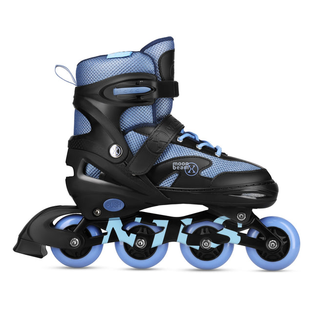 LED Inline Skates met Beschermers, Blauw, Maat M (35-38)