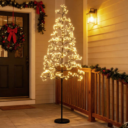 LED Light Tree 150 cm, 1000 Warm White, Cement Stand