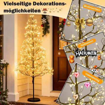 LED Light Tree 150 cm, 1000 Warm White, Cement Stand