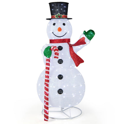 LED Lighted Snowman 150 CM, 180 Lights, Outdoor Stakes