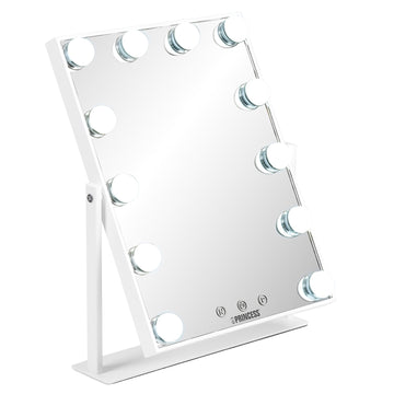 LED Makeup Mirror with 12 LEDs and 3 Light Modes, Rechargeable, 39 x 29 cm