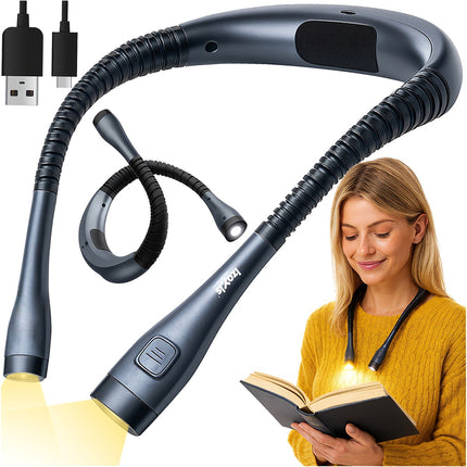 LED Neck Reading Lamp – Adjustable, Rechargeable