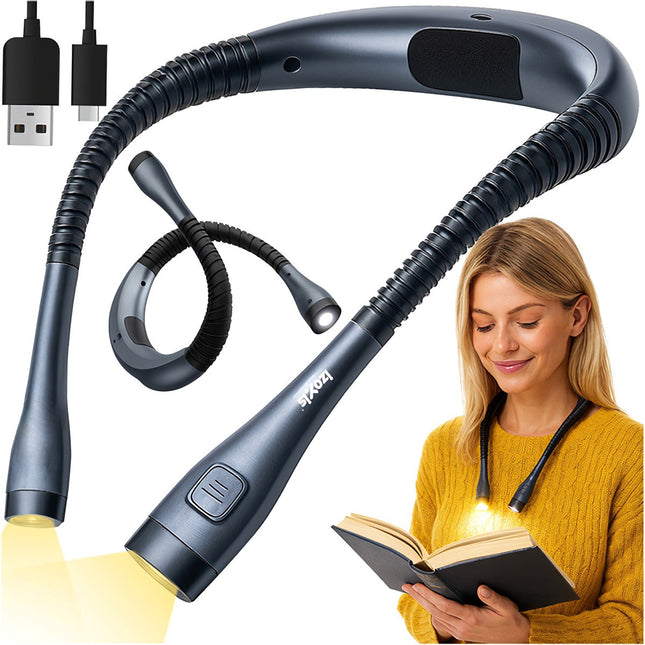 LED Neck Reading Lamp – Adjustable, Rechargeable