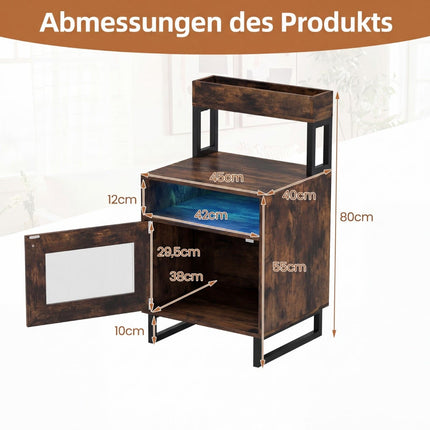 LED Nightstand with Adjustable Lighting and Storage