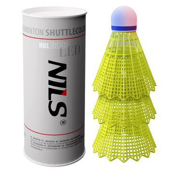 LED Nylon Shuttlecocks, Multicolor, Pack of 3