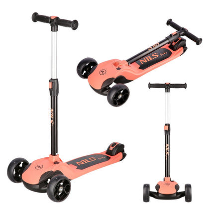 LED Pink Scooter – Adjustable Height, Lightweight