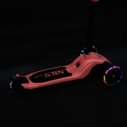 LED Pink Scooter – Adjustable Height, Lightweight