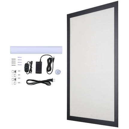 LED Poster Frame, Black Aluminum Backlit 24x36