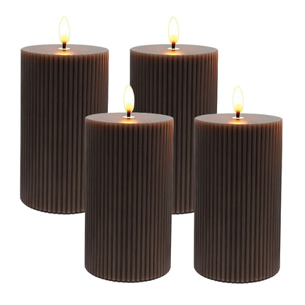 LED Real-Wax Candles, Flameless, Flickering Flame