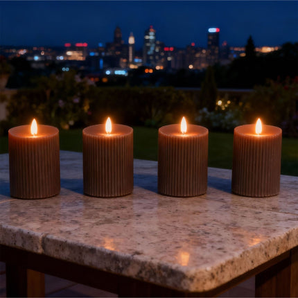 LED Real-Wax Candles, Flameless, Flickering Flame