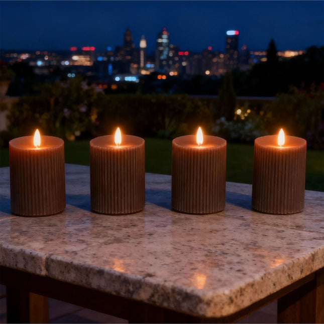 LED Real-Wax Candles, Flameless, Flickering Flame