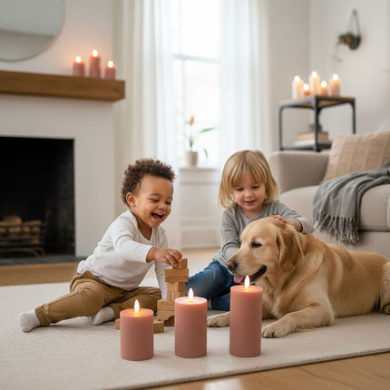 LED Real-Wax Flameless Candles, Set of 3