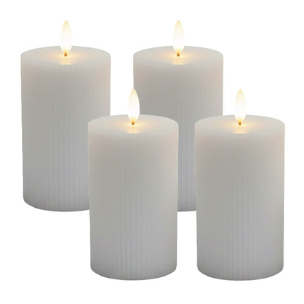 LED Real-Wax Flameless Candles – Set of 4