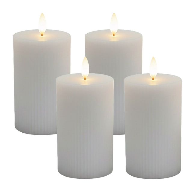 LED Real-Wax Flameless Candles – Set of 4