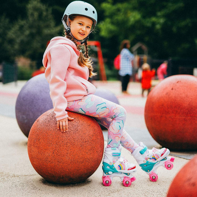 LED Roller Skates, Rainbow, Size L (39-41)
