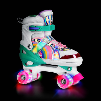 LED Roller Skates, Rainbow, Size M (35-38)
