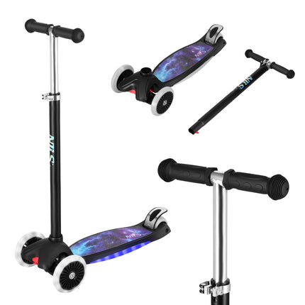 LED Scooter, Black, Foldable, Lightweight