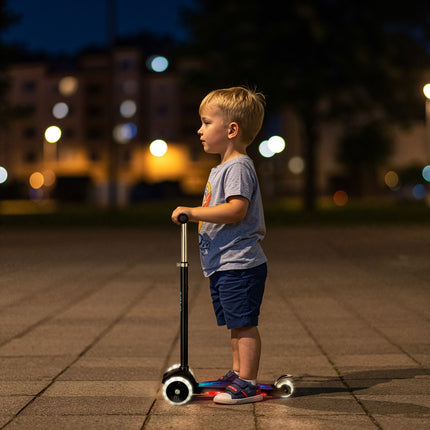 LED Scooter, Black, Foldable, Lightweight