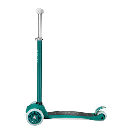 LED Scooter, Green – Adjustable Height, Foldable