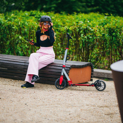 LED Scooter with Adjustable Handlebar, Foldable Design