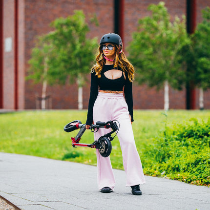 LED Scooter with Adjustable Handlebar, Foldable Design
