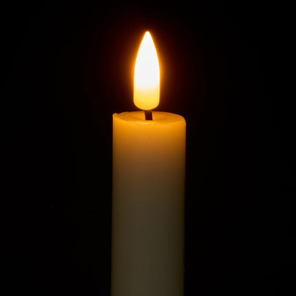 LED Taper Candles, Flameless, Remote & Timer, Set of 6