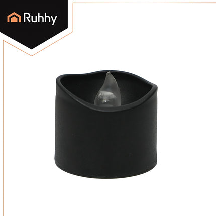 LED Tealight Candles, Black, 12 Pack, 3.6 cm, Battery Included