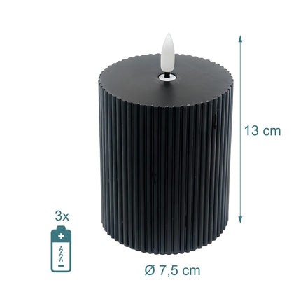 LED Wax Candles, Flameless, Flickering Flame, Set of 4