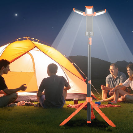 LED Work Light With Tripod Stand, 2200lm, Rechargeable 10Ah