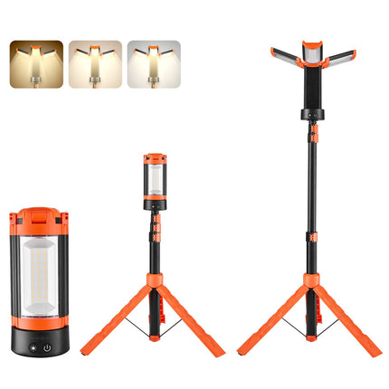 LED Work Light With Tripod Stand, 2200lm, Rechargeable 10Ah