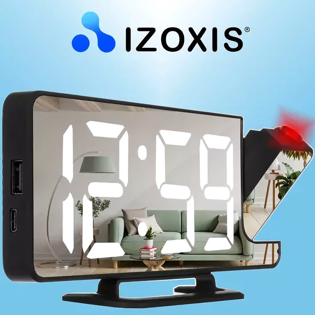 LED alarm clock with Izoxis 19576 projector