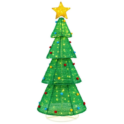 LED artificial Christmas tree 190cm illuminated Christmas tree with 200 LED lights