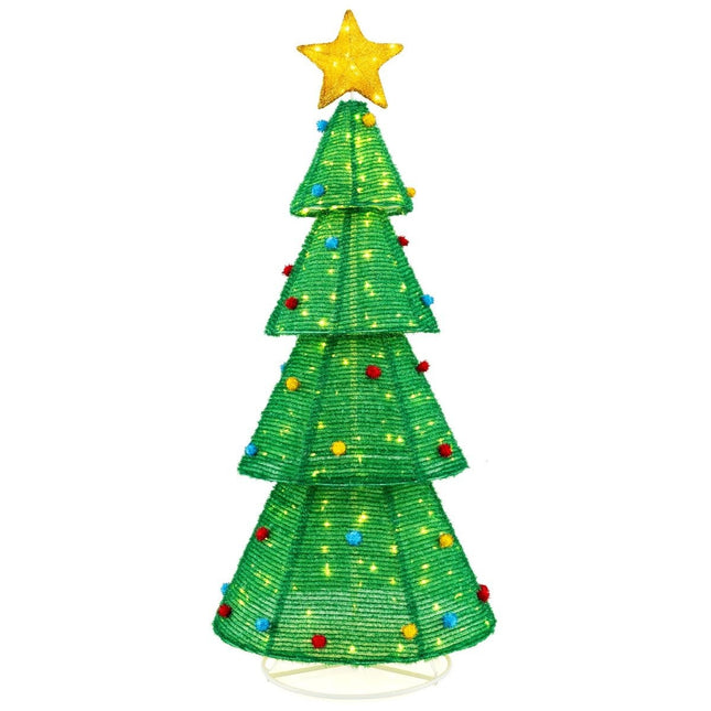 LED artificial Christmas tree 190cm illuminated Christmas tree with 200 LED lights