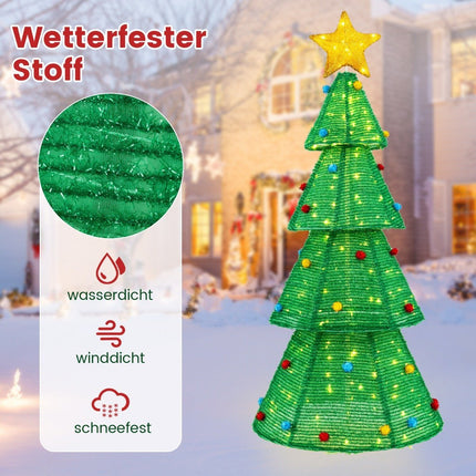 LED artificial Christmas tree 190cm illuminated Christmas tree with 200 LED lights