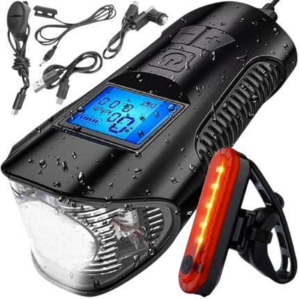 LED bicycle light with counter 23680
