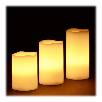 LED block light wax set of 3
