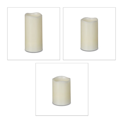 LED block light wax set of 3