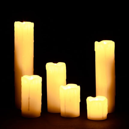 LED block light wax set of 6