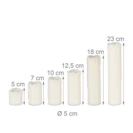 LED block light wax set of 6
