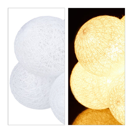 LED light chain with 10 balls