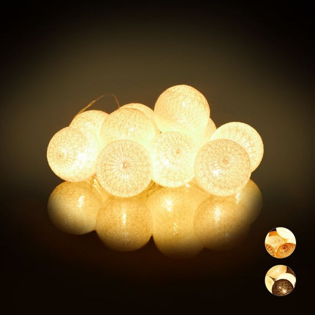 LED light chain with 10 balls