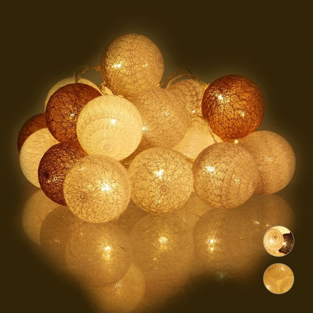 LED light chain with 20 balls