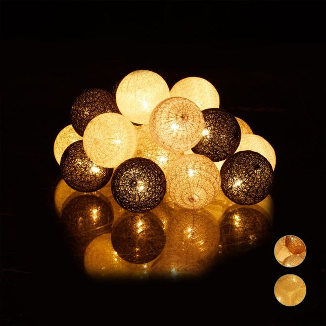 LED light chain with 20 balls