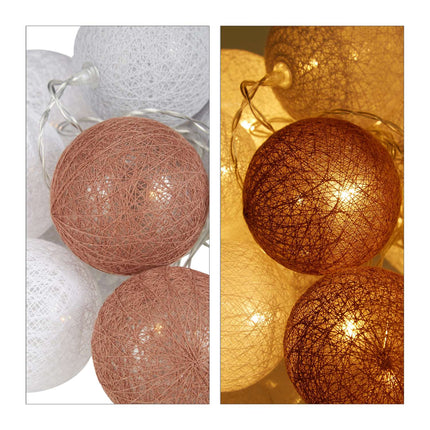 LED light chain with 20 balls