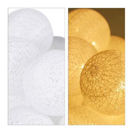 LED light chain with 20 balls