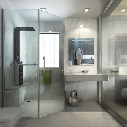 LED mirror cabinet with 2 doors