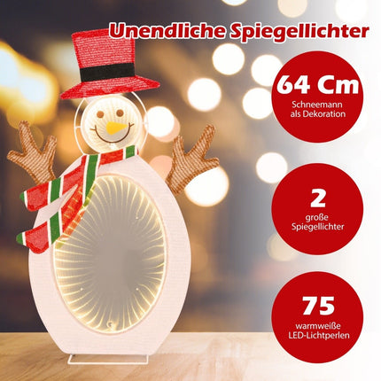 LED snowman with 2 tunnel lights Christmas figure Christmas lights