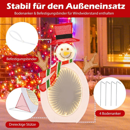 LED snowman with 2 tunnel lights Christmas figure Christmas lights