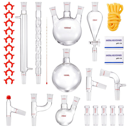 Lab Distillation Kit, 24/40 Joints, 1000 mL, 29-Piece