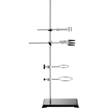 Laboratory Retort Stand Set, 2 Pack, 60 cm Rod, Clamps